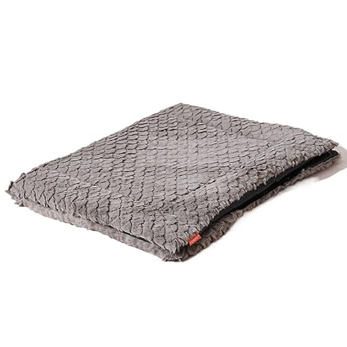 YDYAENIO Hundematte Herbst- und Winterbett Katzennest Lange Plüsch Warme Haustierhütte Schlafmatten for kleine mittelgroße Hunde Katzenbedarf(Gray,M 65X47X2CM) von YDYAENIO