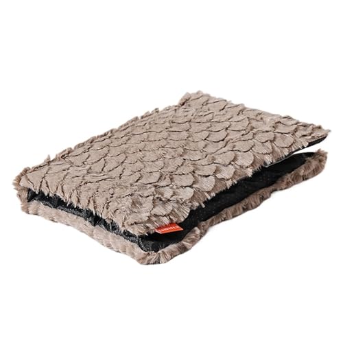 YDYAENIO Hundematte Herbst- und Winterbett Katzennest Lange Plüsch Warme Haustierhütte Schlafmatten for kleine mittelgroße Hunde Katzenbedarf(Khaki,S 48X35X2CM) von YDYAENIO