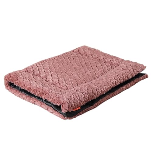YDYAENIO Hundematte Herbst- und Winterbett Katzennest Lange Plüsch Warme Haustierhütte Schlafmatten for kleine mittelgroße Hunde Katzenbedarf(Pink,S 48X35X2CM) von YDYAENIO