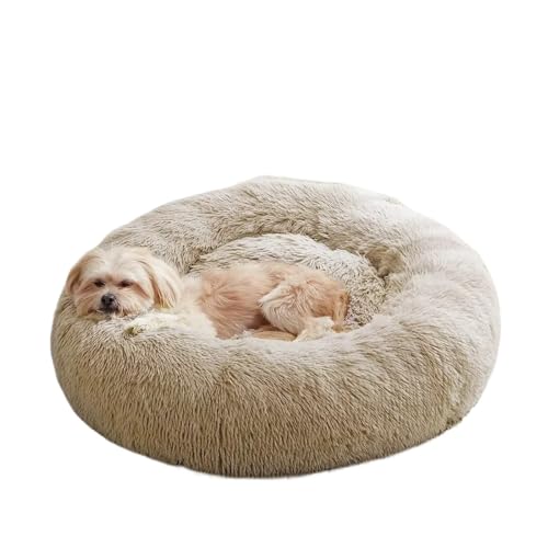 YDYAENIO Katzenbett, warmes Schlafnest, weich, lang, Plüsch, bestes Haustier for Hunde, Korb, Kissen, Matte, Tiere(Brown,50x50cm) von YDYAENIO