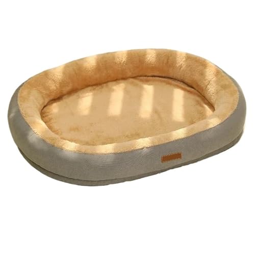 YDYAENIO M/L/XL Haustier-Hundebett, abnehmbare Katzenmatte, quadratisch, Plüsch-Zwinger, waschbar, verdickend, wasserdicht, groß, mittel, klein, Sofakissen(Gray,M 50X40cm) von YDYAENIO