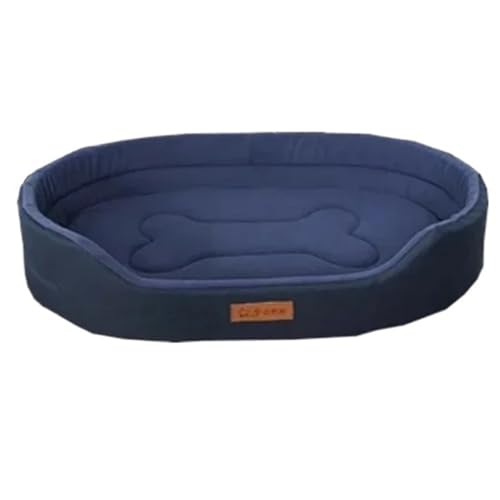 YDYAENIO Oxford-Stoff-Hundezwingerbett, langlebig, wasserdicht, tragbar, for Haustierbetten, Matte for kleine, mittelgroße und große Hunde im Innenbereich, Haustierzubehör(Blue,L 65x45x14cm) von YDYAENIO