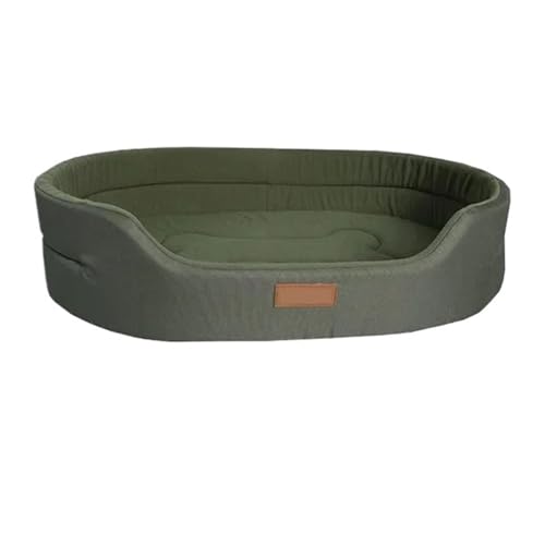 YDYAENIO Oxford-Stoff-Hundezwingerbett, langlebig, wasserdicht, tragbar, for Haustierbetten, Matte for kleine, mittelgroße und große Hunde im Innenbereich, Haustierzubehör(Green,XL 80x55x14cm) von YDYAENIO