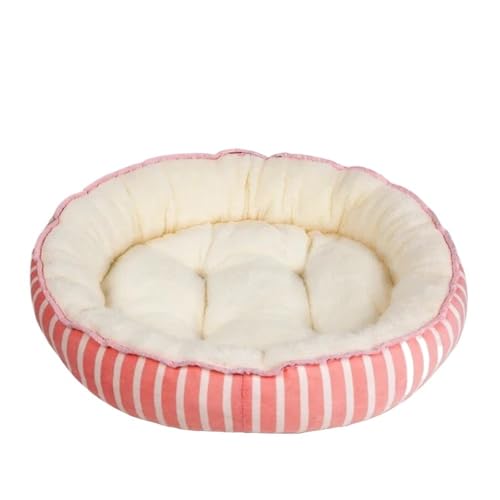YDYAENIO Runde Hundebetten, Schlafmatte, weiches, warmes Zwingerbettkissen for kleine, mittelgroße und große Hunde, Hausunterlage, Heimtierbedarf(Pink,M 50x43cm) von YDYAENIO