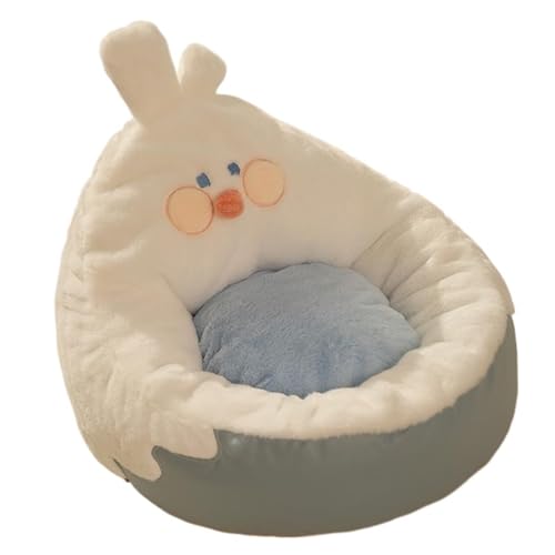 YDYAENIO Vier Jahreszeiten Universal Katze Bett Kätzchen Halb Geschlossene Pet Supplies Winter Schlaf Nest Warm(Blue) von YDYAENIO