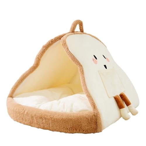 YDYAENIO Warmes Hundebett for den Winter, weich, gemütlich, for kleine und mittelgroße Hunde und Katzen, Dickes, rutschfestes Katzensofa, Welpenbedarf(Brown,S) von YDYAENIO