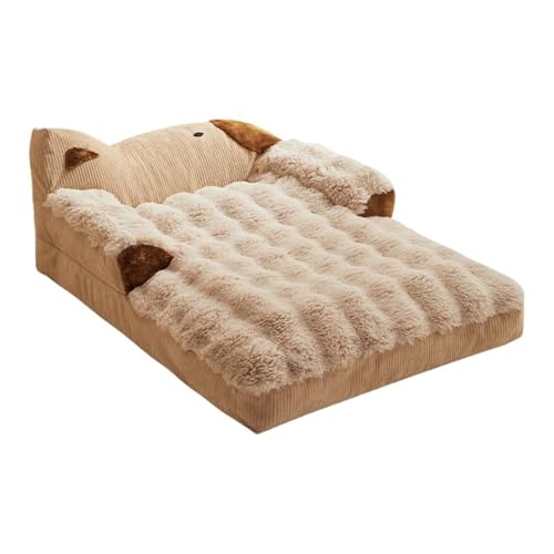 YDYAENIO Weiches Plüsch-Hundebett, Sofa, Winter, warme Haustier-Schlafmatte for kleine und mittelgroße Hunde und Katzen, abnehmbar, for Welpen, gemütlich, Katze(XL) von YDYAENIO