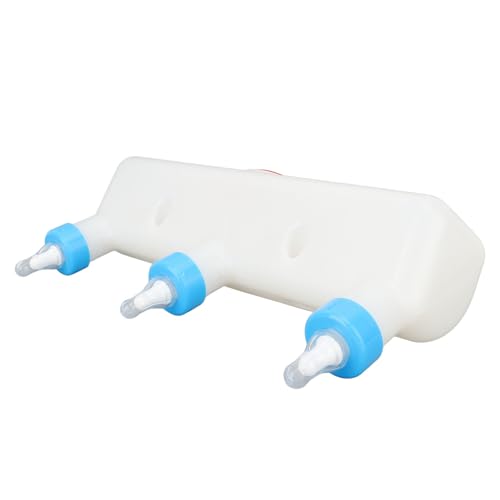 YDuupxe 3 Schnuller, Milchspender für Kleintiere, 3 L, Farm-Wasserflaschenspender mit 3 Brustwarzen, Milchfütterungswerkzeug für Ferkel, Lampen, Ziegen, Welpen, Kälber, Vieh von YDuupxe