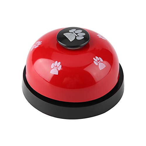Bezaubernde Eisen-Haustierglocke, Trainingsglocken, Kabelloses Haustier-Kommunikationsgerät für Hunde und Katzen, Interaktives Spielzeug (Rot) von YDuupxe