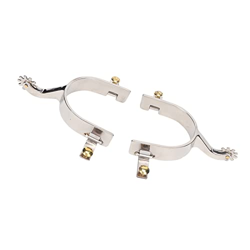 YDuupxe Edelstahl Cowboys Pferdsporen, Edelstahlsporen Sporen mit Rotierenden Ausrüstung - Pferdsporen für Reitfeier - Verbesserte Kontrolle und Leistung - 2PCS YDuupxe Edelstahl Cowboys Pferdsporen, Edelstahlsporen Sporen mit Rotierenden Ausrüstung - Pferdsporen für Reitfeier - Verbesserte Kontrolle und Leistung - 2PCS von YDuupxe