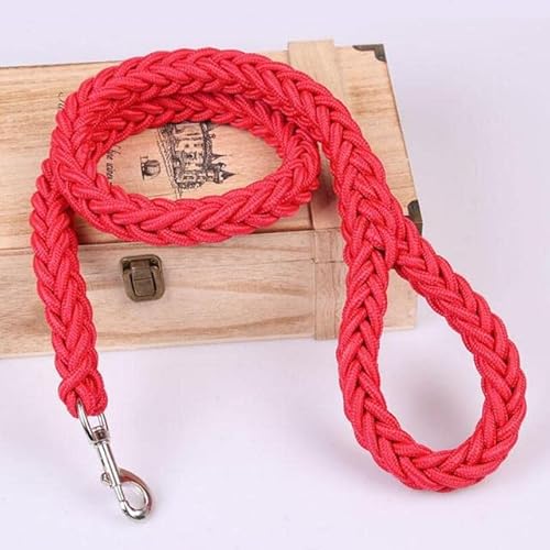 1,2 m lange Hundeleine, handgestrickt, Nylonseil, Eisenschnalle, Haustier-Traktionsseil für große Hunderassen, Traktionsseil, goldfarben 1,2 m lange Hundeleine, handgestrickt, Nylonseil, Eisenschnalle, Haustier-Traktionsseil für große Hunderassen, Traktionsseil, goldfarben von YEAG