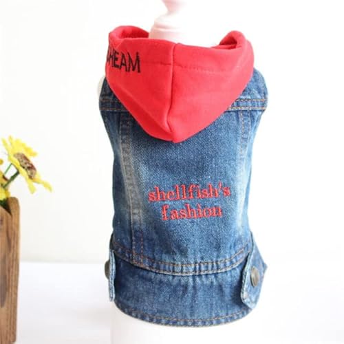 Denim-Katzenkleidung für Katzen, Katzen, Mantel, Jeans, Jacke, lässige Outfits, Kleidung für Kätzchen, kleine Hunde, Chihuahua, französische Bulldogge von YEAG