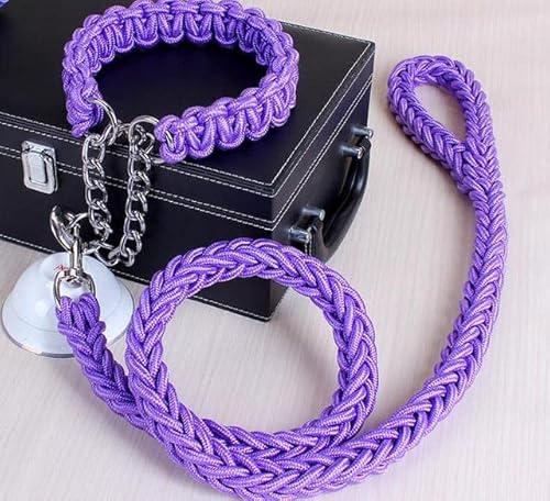 Doppelstrang-Seil, große Hundeleinen, Metall, P-Kette, Schnalle, nationale Farbe, Haustier-Traktionsseil, Halsband-Set für große Hunde, 1,2 m Länge Doppelstrang-Seil, große Hundeleinen, Metall, P-Kette, Schnalle, nationale Farbe, Haustier-Traktionsseil, Halsband-Set für große Hunde, 1,2 m Länge von YEAG
