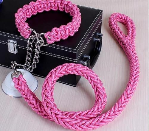 Doppelstrang-Seil, große Hundeleinen, Metall, P-Kette, Schnalle, nationale Farbe, Haustier-Traktionsseil, Halsband-Set für große Hunde, 1,2 m Länge Doppelstrang-Seil, große Hundeleinen, Metall, P-Kette, Schnalle, nationale Farbe, Haustier-Traktionsseil, Halsband-Set für große Hunde, 1,2 m Länge von YEAG