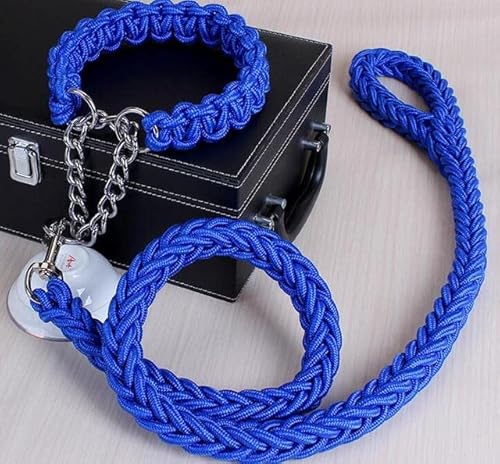 Doppelstrang-Seil, große Hundeleinen, Metall, P-Kette, Schnalle, nationale Farbe, Haustier-Traktionsseil, Halsband-Set für große Hunde, 1,2 m Länge Doppelstrang-Seil, große Hundeleinen, Metall, P-Kette, Schnalle, nationale Farbe, Haustier-Traktionsseil, Halsband-Set für große Hunde, 1,2 m Länge von YEAG
