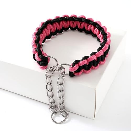 Gewebtes Hundehalsband, P-Kette, Golden Retriever, Nylon, verstellbares Halsband für kleine, mittelgroße und große Hunde, zum Spazierengehen, Artefakt, Haustierzubehör von YEAG