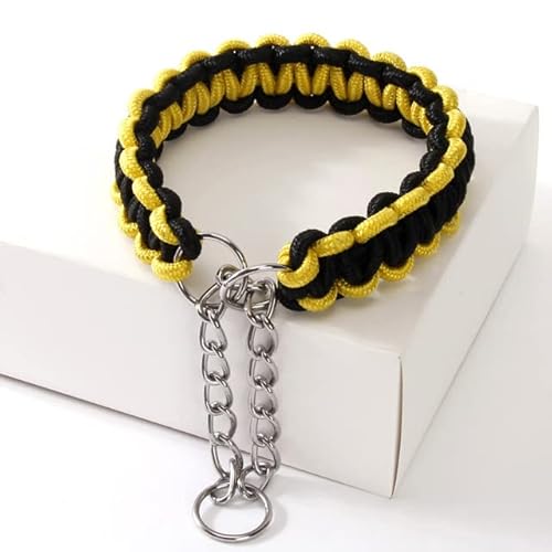 Gewebtes Hundehalsband, P-Kette, Golden Retriever, Nylon, verstellbares Halsband für kleine, mittelgroße und große Hunde, zum Spazierengehen, Artefakt, Haustierzubehör Gewebtes Hundehalsband, P-Kette, Golden Retriever, Nylon, verstellbares Halsband für kleine, mittelgroße und große Hunde, zum Spazierengehen, Artefakt, Haustierzubehör von YEAG