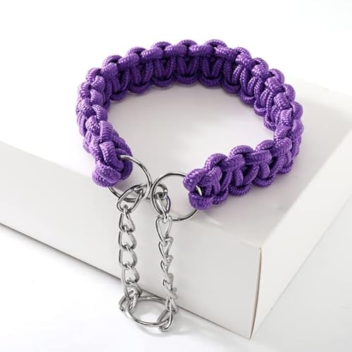 Gewebtes Hundehalsband, P-Kette, Golden Retriever, Nylon, verstellbares Halsband für kleine, mittelgroße und große Hunde, zum Spazierengehen, Artefakt, Haustierzubehör von YEAG