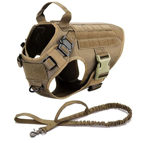 Großes Hundegeschirr, Deutscher Schäferhund, Malinois, Trainings-Weste, Hundegeschirr und Leine und Halsband, Set für alle Rassen und Hunde Großes Hundegeschirr, Deutscher Schäferhund, Malinois, Trainings-Weste, Hundegeschirr und Leine und Halsband, Set für alle Rassen und Hunde von YEAG