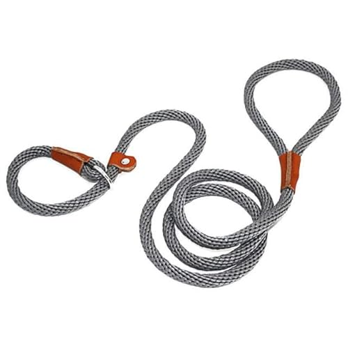 Hundehalsband, Hundeleine, Rutschseil, Leine, strapazierfähig, geflochtenes Seil, verstellbares Schlaufenhalsband, Trainingsleine für mittelgroße und große Hunde Hundehalsband, Hundeleine, Rutschseil, Leine, strapazierfähig, geflochtenes Seil, verstellbares Schlaufenhalsband, Trainingsleine für mittelgroße und große Hunde von YEAG
