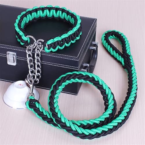 Hundeleine, 1,2 m, 17 Farben, doppelsträngig, große Hundeleine, Metall, P-Kettenschnalle, nationale Farbe, Haustier-Traktionsseil-Halsband Hundeleine, 1,2 m, 17 Farben, doppelsträngig, große Hundeleine, Metall, P-Kettenschnalle, nationale Farbe, Haustier-Traktionsseil-Halsband von YEAG