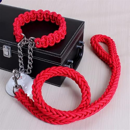 Hundeleine, 1,2 m, 17 Farben, doppelsträngig, große Hundeleine, Metall, P-Kettenschnalle, nationale Farbe, Haustier-Traktionsseil-Halsband Hundeleine, 1,2 m, 17 Farben, doppelsträngig, große Hundeleine, Metall, P-Kettenschnalle, nationale Farbe, Haustier-Traktionsseil-Halsband von YEAG