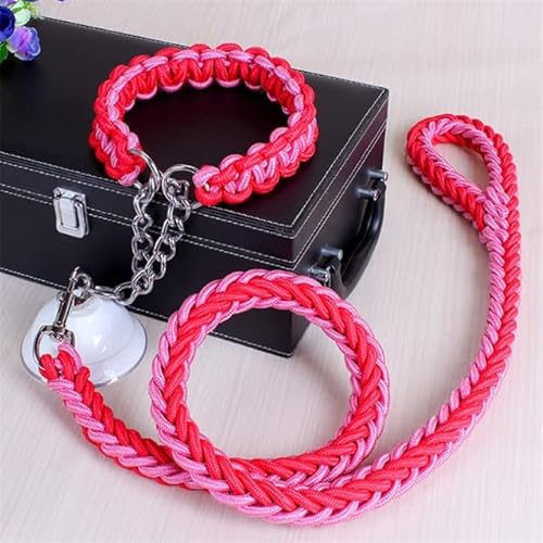Hundeleine, 1,2 m, 17 Farben, doppelsträngig, große Hundeleine, Metall, P-Kettenschnalle, nationale Farbe, Haustier-Traktionsseil-Halsband Hundeleine, 1,2 m, 17 Farben, doppelsträngig, große Hundeleine, Metall, P-Kettenschnalle, nationale Farbe, Haustier-Traktionsseil-Halsband von YEAG