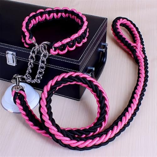 Hundeleine, 1,2 m, 17 Farben, doppelsträngig, große Hundeleine, Metall, P-Kettenschnalle, nationale Farbe, Haustier-Traktionsseil-Halsband Hundeleine, 1,2 m, 17 Farben, doppelsträngig, große Hundeleine, Metall, P-Kettenschnalle, nationale Farbe, Haustier-Traktionsseil-Halsband von YEAG