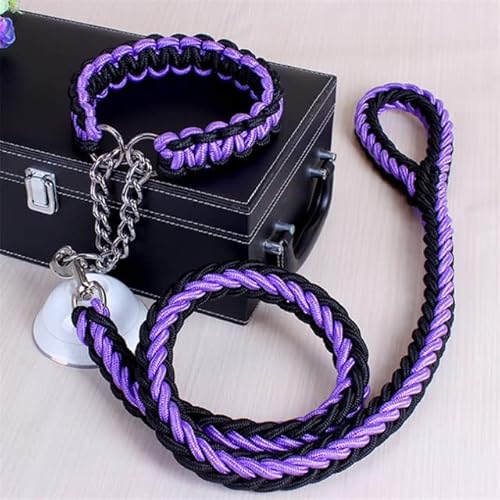 Hundeleine, 1,2 m, 17 Farben, doppelsträngig, große Hundeleine, Metall, P-Kettenschnalle, nationale Farbe, Haustier-Traktionsseil-Halsband Hundeleine, 1,2 m, 17 Farben, doppelsträngig, große Hundeleine, Metall, P-Kettenschnalle, nationale Farbe, Haustier-Traktionsseil-Halsband von YEAG