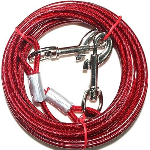 Kabel, verzinkter Stahldraht, Haustierleine mit PVC-Beschichtung, kausichere Leine für große Hunde, Haustiere, Hunde, Hof, Camping, Outdoor Kabel, verzinkter Stahldraht, Haustierleine mit PVC-Beschichtung, kausichere Leine für große Hunde, Haustiere, Hunde, Hof, Camping, Outdoor von YEAG