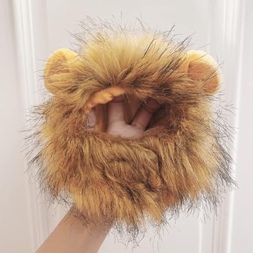 Niedliche Löwenmähne Katze Perücke Haustier kleine Hunde Katzen Kostüm Löwenmähne Perücke Kappe Hut für Katze Hunde Fancy Kostüm Cosplay Spielzeug Haustier Zubehör von YEAG