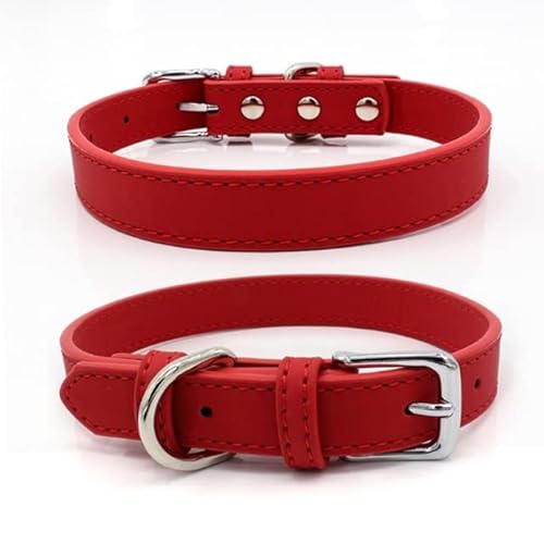 PU-Halsband für kleine Hunde, Größe XS-M, verstellbar, Zinklegierung, einfarbig, bequem, langlebig, Zubehör für Haustiere PU-Halsband für kleine Hunde, Größe XS-M, verstellbar, Zinklegierung, einfarbig, bequem, langlebig, Zubehör für Haustiere von YEAG