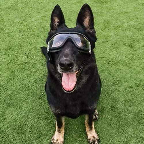 Pet Goggles Dog Accessories Transparent Dog Glasses Waterproof Windproof Snow Goggles Anti-UV Puppy Glasses Pet Supplies von YEAG