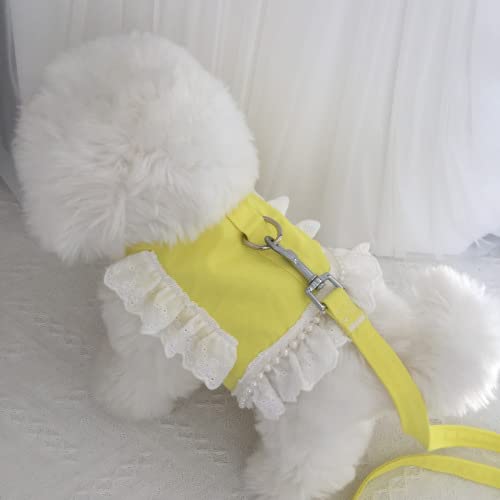 Pet Lace Pearl Brustgurt Traktion Malteser Bär Hund To Go Out Brust und Rücken Kleidung kleine und mittelgroße Hunde Sommer Katze Teddy von YEAG