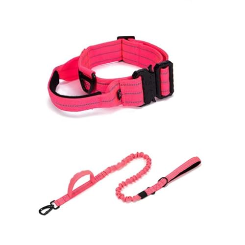 Schweres Hundehalsband, taktisches Halsband, Leine, Set, verstellbar, reflektierend, für mittelgroße und große Hunde, Zubehör für die Jagd Schweres Hundehalsband, taktisches Halsband, Leine, Set, verstellbar, reflektierend, für mittelgroße und große Hunde, Zubehör für die Jagd von YEAG