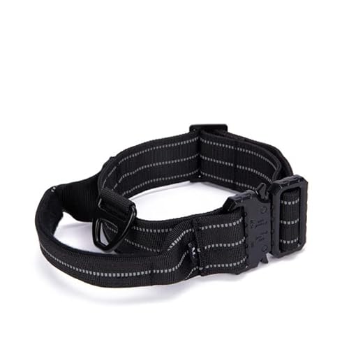 Schweres Hundehalsband, taktisches Halsband, Leine, Set, verstellbar, reflektierend, für mittelgroße und große Hunde, Zubehör für die Jagd von YEAG