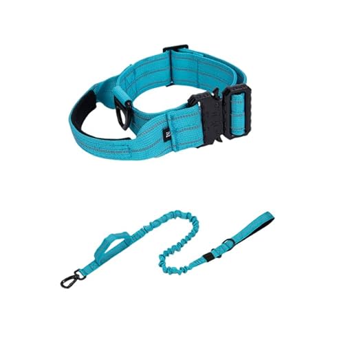 Schweres Hundehalsband, taktisches Halsband, Leine, Set, verstellbar, reflektierend, für mittelgroße und große Hunde, Zubehör für die Jagd Schweres Hundehalsband, taktisches Halsband, Leine, Set, verstellbar, reflektierend, für mittelgroße und große Hunde, Zubehör für die Jagd von YEAG
