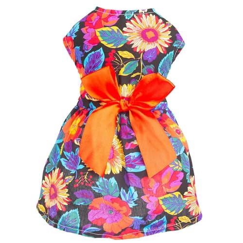 Sommer Hund Kleine Floral Prinzessin Kleid Welpen Kleider Für Hunde Rock Prinzessin Hund Hochzeit Kleider Multicolor Ärmellos Röcke von YEAG