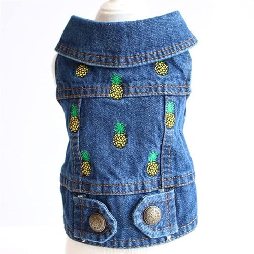 Stilvolle Cowboy Hundejacke Frühling Denim Hundekleidung Weste Welpenkleidung für Hunde Chihuahua Yorkies Casual Jeans Haustier Mantel Kostüme von YEAG