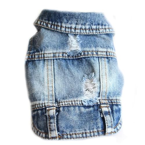 Stilvolle Cowboy Hundejacke Frühling Denim Hundekleidung Weste Welpenkleidung für Hunde Chihuahua Yorkies Casual Jeans Haustier Mantel Kostüme Stilvolle Cowboy Hundejacke Frühling Denim Hundekleidung Weste Welpenkleidung für Hunde Chihuahua Yorkies Casual Jeans Haustier Mantel Kostüme von YEAG