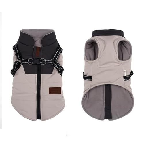 Winter Haustier Hund Jacke Mit Geschirr Seil Warme Kleidung Wasserdicht Mantel Für Kleine Mittlere Große Chihuahua Französische Bulldogge Outfits Winter Haustier Hund Jacke Mit Geschirr Seil Warme Kleidung Wasserdicht Mantel Für Kleine Mittlere Große Chihuahua Französische Bulldogge Outfits von YEAG