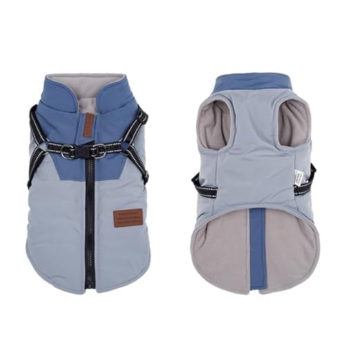 Winter-Hundejacke mit Geschirr, warme Kleidung, wasserdichter Mantel für kleine, mittelgroße und große Chihuahua, Französische Bulldogge Winter-Hundejacke mit Geschirr, warme Kleidung, wasserdichter Mantel für kleine, mittelgroße und große Chihuahua, Französische Bulldogge von YEAG