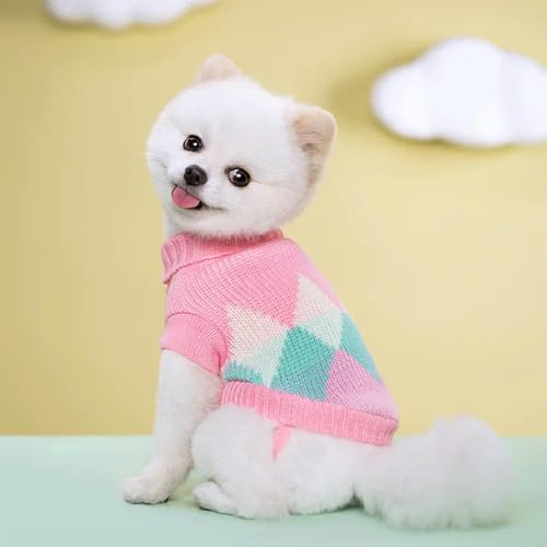 Winter Warm Dogs Sweater Puppy Soft Knitting for Small Medium Dogs Kittens Clothes Pets Pullover Chihuahua Coat Bulldog Costumes von YEAG