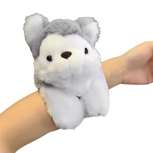 Plüssig Haustier Armband Band, Kinder Haustier Spielzeug, Tier Applaus Armband Geschenke (Hund) von YEAHLEE