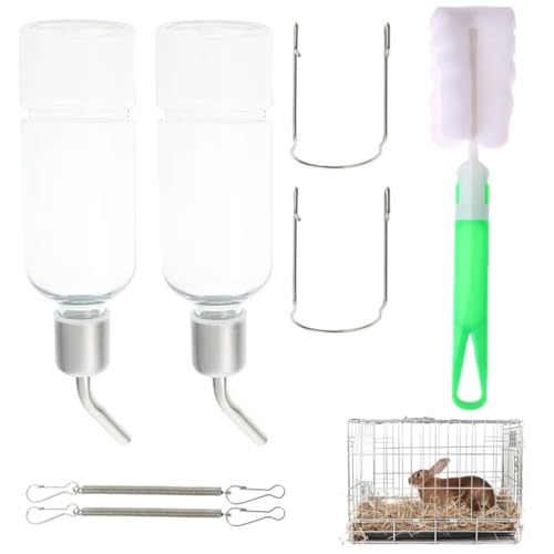 Trinkflasche Kaninchen, Kaninchen Wasser Flaschen, Hamster Trinkflasche, Haustiere Wasserflaschen Für Kaninchen Meerschweinchen Hamster Chinchillas, 2 STK Trinkflasche + 1reinigungsbürste,350ml*2 Trinkflasche Kaninchen, Kaninchen Wasser Flaschen, Hamster Trinkflasche, Haustiere Wasserflaschen Für Kaninchen Meerschweinchen Hamster Chinchillas, 2 STK Trinkflasche + 1reinigungsbürste,350ml*2 von YEAPEAK