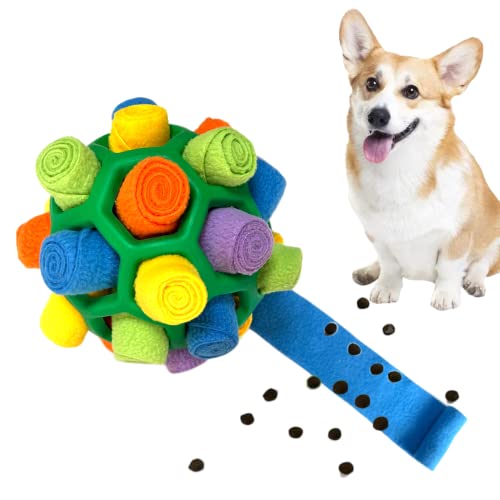 YEENER Schnüffelball für Hunde Hundespielzeug Unzerbrechlich Ball Interaktives Spielzeug Snuffle Toys Haustier Puzzle Ball Toy für Kleine Mitte Groß Hunde (Grün, Orbicular-20CM) von YEENER
