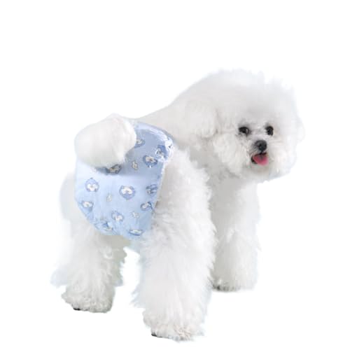 10 Stück Wegwerfwindeln für weibliche männliche Hunde, mit verstellbarem Umschlag in Hitze, Urinieren, Wasserdicht (10M (Taille 30cm) von YEHOOM
