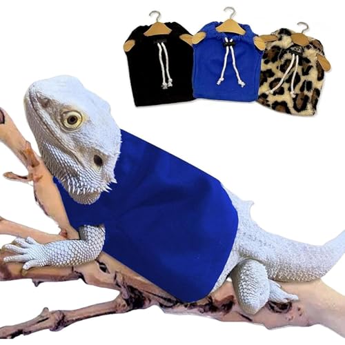 Bartdrache Eidechsen, Pullover, Jacke, kleines Haustierkostüm, Flanellbekleidung für Party, Cosplay (blau) von YEHOOM