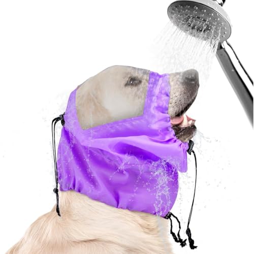 Hunde-Duschhaube, verstellbarer Hundeohrenschutz zum Schwimmen, wasserdicht, Hundebade-Ohrenschützer, Hunde-Stirnband zum Baden, wiederverwendbar, wasserdicht, Duschhaube, Ohrenschutz für Hunde (lila) Hunde-Duschhaube, verstellbarer Hundeohrenschutz zum Schwimmen, wasserdicht, Hundebade-Ohrenschützer, Hunde-Stirnband zum Baden, wiederverwendbar, wasserdicht, Duschhaube, Ohrenschutz für Hunde (lila) von YEHOOM