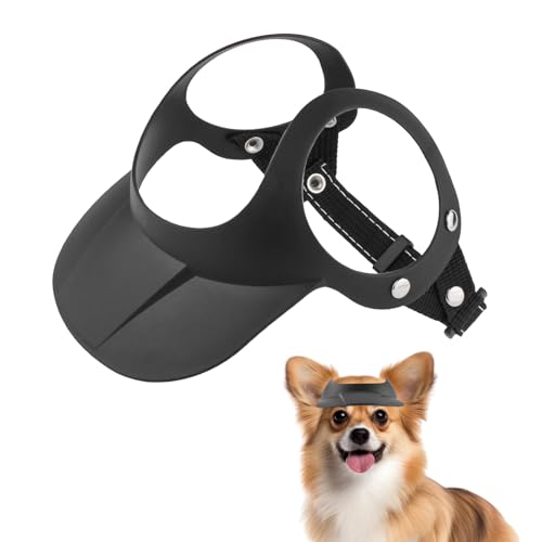 Hundehut, Sonnen-Nackenriemen, verstellbar, bequeme Ohrlöcher für Strand, Spazierengehen, Reiten, Blau im Freien, Sonnenschutz (schwarz) von YEHOOM